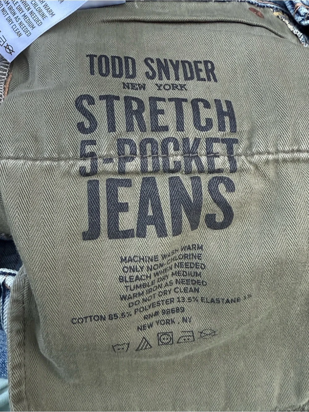 Todd Snyder skinny fit jeans